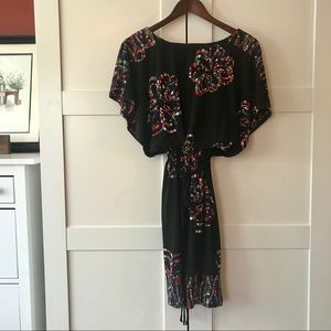 Black dress with floral design